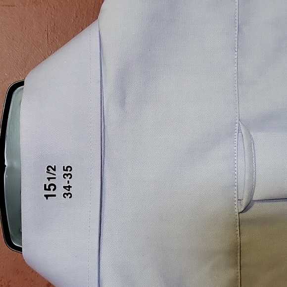 STRAFFORD PERFORMANCE CLASSIC FIT BLUE SHIRT SIZE 15 1/2 (34-35) - Picture 10 of 15